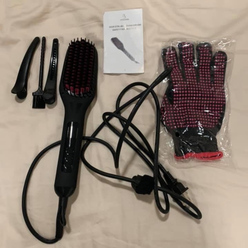 Coolkesi hair straightener brush set